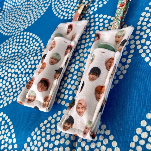 NEW Handmade BTS Lip Balm / Lipstick Holder with Keychain Clasp - Picture 5 of 6